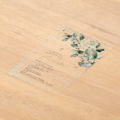 PixDezines H2 Rustic Gum Eucalyptus Confirmation Acryl Uitnodigingen (Laagn)