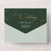 PixDezines H2 Rustic Gum Eucalyptus Green Gold Al All In One Uitnodiging (Achterkant)