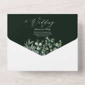 PixDezines H2 Rustisch Groen Gum Eucalyptus All In One Uitnodiging (Achterkant)