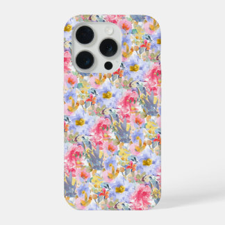 PixDezines H2 Summer Flowers Bright Hues iPhone 15 Pro Hoesje