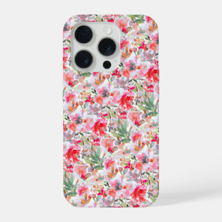 PixDezines H2 Summer Flowers Bright Hues iPhone 15 Pro Hoesje
