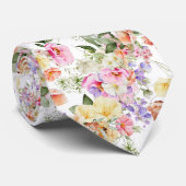 PixDezines H2 Summer Garden Flowers Stropdas (Opgerold)