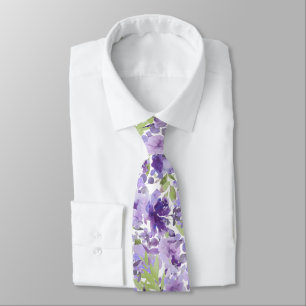 PixDezines H2 Zomer Bloemen Lila Lavendel Stropdas
