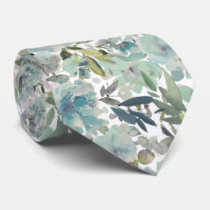 PixDezines H2 Zomerbloemen Groene Tinten Stropdas