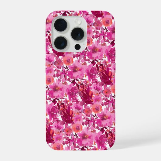 PixDezines H2 Zomerbloemen Helder Kleuren iPhone Hoesje (Achterkant)