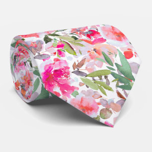 PixDezines H2 Zomerbloemen Helder Kleuren Stropdas