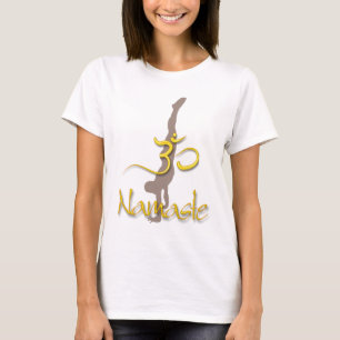 PixDezines Handstand Houding/Namaste/Om T-shirt