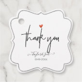 PixDezines hart dank u handtekening script Bedankjes Labels (Voorkant)