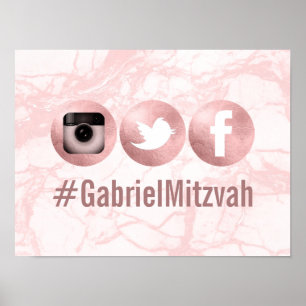 PixDezines Hashtag des médias sociaux, Affiche de