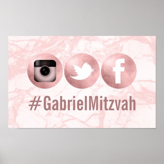 PixDezines Hashtag sur les médias sociaux, affiche (Devant)