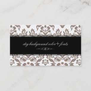PixDezines Haute Coutour Damask/doe-het-zelf achte Visitekaartje