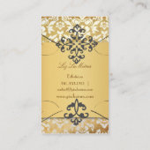 PixDezines HAUTE COUTOUR DAMASK Visitekaartje (Achterkant)