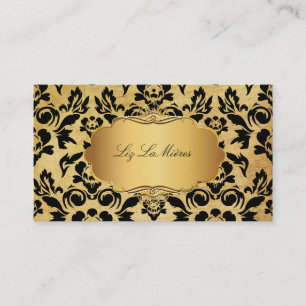 PixDezines HAUTE COUTOUR DAMASK Visitekaartje