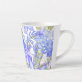 PixDezines Hawaïaans Oerwoud Korenbloem Blauw Groe Latte Mok (Rechts)