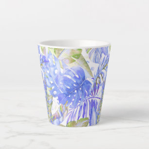 PixDezines Hawaiaanse Jungle Korensblauw Groen Latte Mok