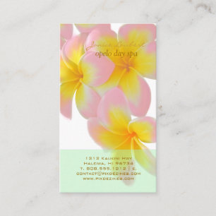 PixDezines Hawaii Pink Plumeria/DIY kleur Visitekaartje