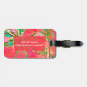 PixDezines  hawaiiaanse strandscène/koraal Bagagelabel (Achterkant horizontaal)