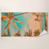 PixDezines Hawaiian Beach/Blauwgroen Strandlaken (Voorkant)