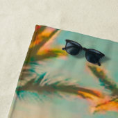 PixDezines Hawaiian Beach/Blauwgroen Strandlaken (In situ)