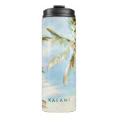PixDezines  Hawaiian Beach/Blue Thermosbeker (Voorkant)