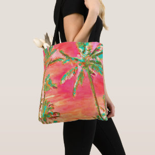 PixDezines  Hawaiian Beach/Coral/Blauwgroen Tote Bag