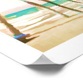 PixDezines  Hawaiian Beach/Light Blue Poster (Hoek)
