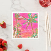 PixDezines Hawaiian Beach/roze/Blauwgroen Servetten (Insitu)