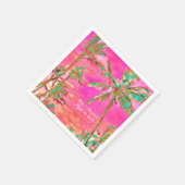PixDezines Hawaiian Beach/roze/Blauwgroen Servetten (Hoek)