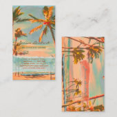 PixDezines Hawaiian Beach Scene Visitekaartje (Voorkant / Achterkant)