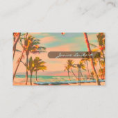 PixDezines  Hawaiian Beach Scene Visitekaartje (Achterkant)