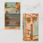 PixDezines  Hawaiian Beach Scene Visitekaartje (Voorkant / Achterkant)