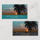 PixDezines Hawaiian Beach Sunset Visitekaartje (Voorkant / Achterkant)