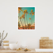 PixDezines  hawaiian strand/honaunau Poster (Keuken)