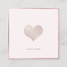 PixDezines Heart | Faux Metallic Blush