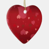 PixDezines Hearts Keramisch Ornament (Rechts)