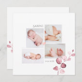 PixDezines Herfst Eucalyptus Birth Announding Kaart (Voorkant / Achterkant)