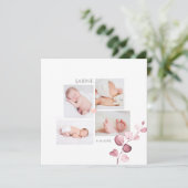 PixDezines Herfst Eucalyptus Birth Announding Kaart (Staand voorkant)