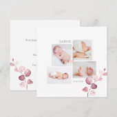 PixDezines Herfst Eucalyptus Geboorteaankondiging  Kaart (Voorkant / Achterkant)