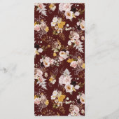 PixDezines  Herfst Flowers Blush Burgundy Menu (Achterkant)