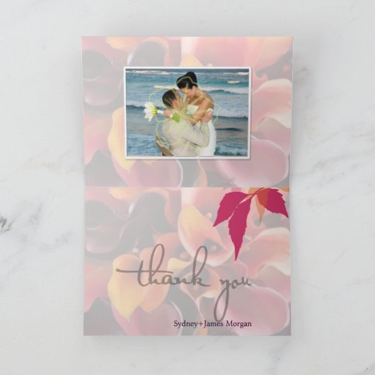 PixDezines herfst/kaarten om dank je wel te zeggen Bedankkaart (Binnen)