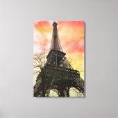 PixDezines herfst Parijs, Eiffeltoren Canvas Afdruk (Voorkant)