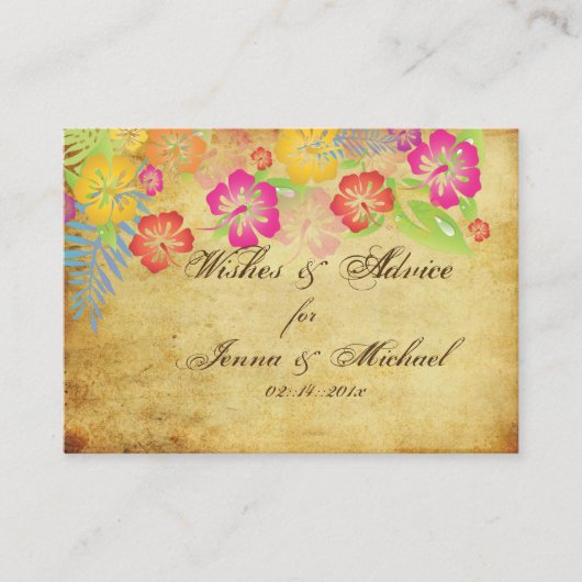 PixDezines  Hibiscus Advice Kaarten (Voorkant)
