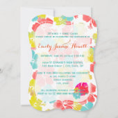 PixDezines Hibiscus Afstuderen Luau Kaart (Achterkant)