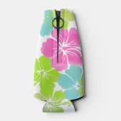 PixDezines hibiscus/DIY achtergrond Flesjeskoeler (Achterkant)