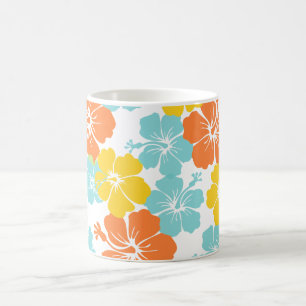 PixDezines hibiscus/diy achtergrondkleur Koffiemok