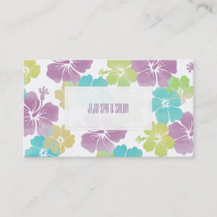 PixDezines Hibiscus/DIY Achtergrondkleur Visitekaartje