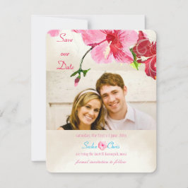 PixDezines  hibiscus/foto/bewaardatum Save The Date