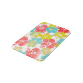 PixDezines Hibiscus/sinaasappel/blauw/geel Badmat (Gekanteld)