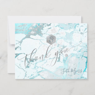 PixDezines Honeycomb+Marble Bar Mitzvah Dank u ✡ RSVP Kaartje