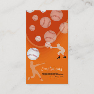 PixDezines honkbal coach/diy achtergrondkleur! Visitekaartje